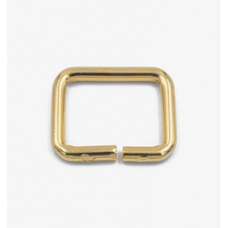 Cuadradillo redondo abierto 26 mm dorado