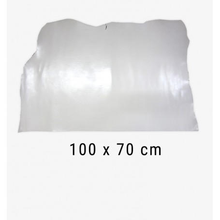 Trozo de piel de vaquetilla blanco 100 x 70 cms (1,5 mm esp.)
