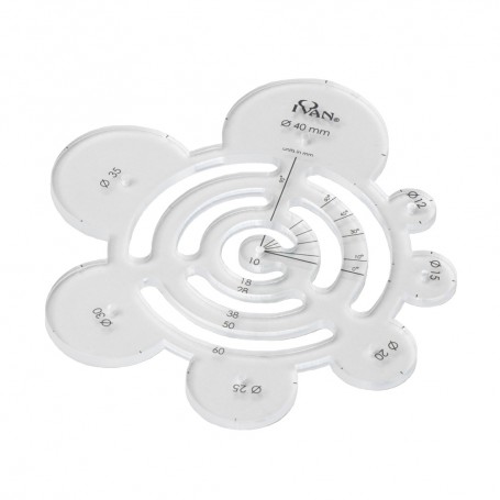 Plantilla acrílica circular multiusos pequeña