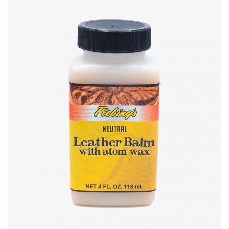 Leather Balm with Atom Wax Fiebing's 4oz (118 ml)
