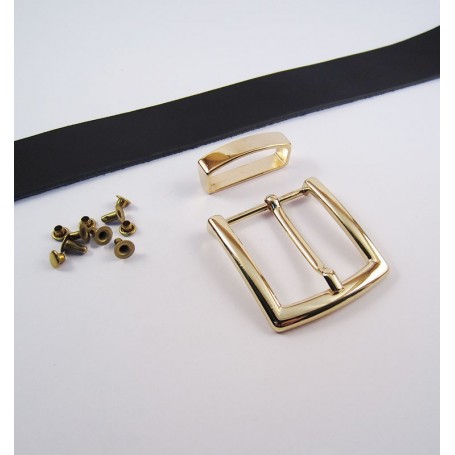 Kit básico de cinturón de cuero artesanal