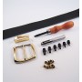 Kit premium de cinturón de cuero artesanal