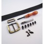 Kit premium de cinturón de cuero artesanal