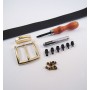 Kit premium de cinturón de cuero artesanal