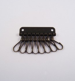 Llavero para cartera con 8 mosquetones