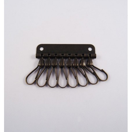 Llavero para cartera con 8 mosquetones