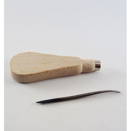 Lezna de guarnicionero semirrecta nº1 + mango plano