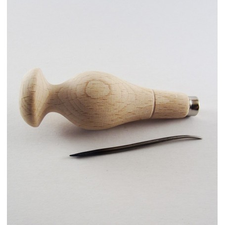 Lezna de guarnicionero semirrecta nº1 + mango redondo