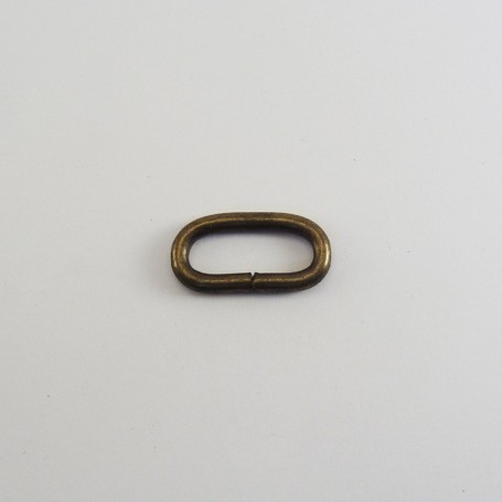Anilla ovalada abierta 25x8 mm oro viejo
