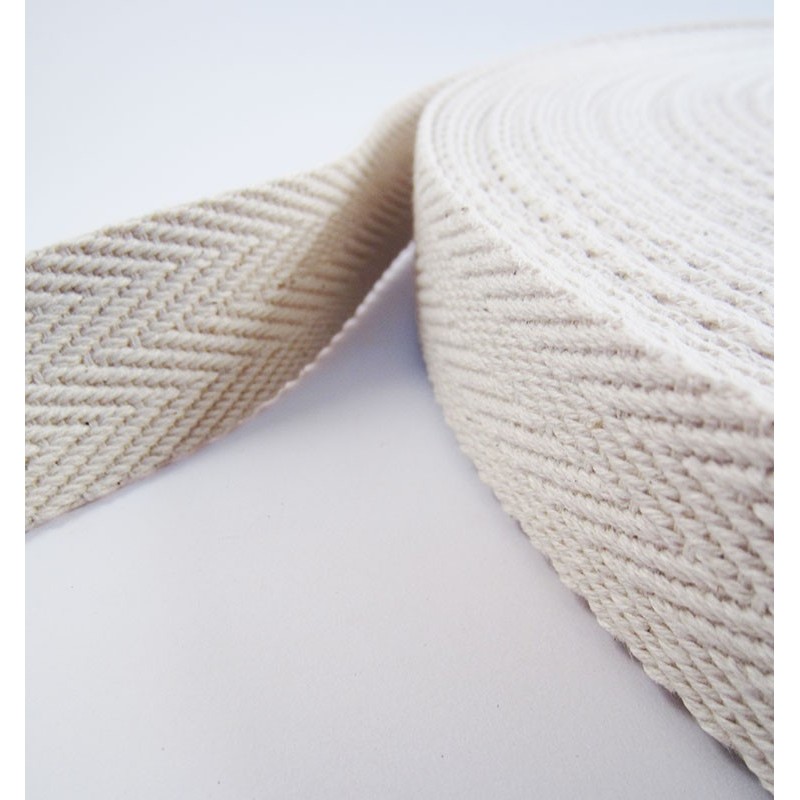 PandaHall Cinta de algodón de 45 metros cinta de sarga blanca cintas de espiga para costura confección de prendas de vestir y manualidades 20 mm